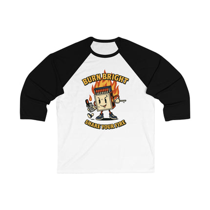 BUN DEM SUMMER T-Shirt - Share Your Fire Empire Edition Unisex 3 Sleeve Baseball Tee - NGOWE STORE