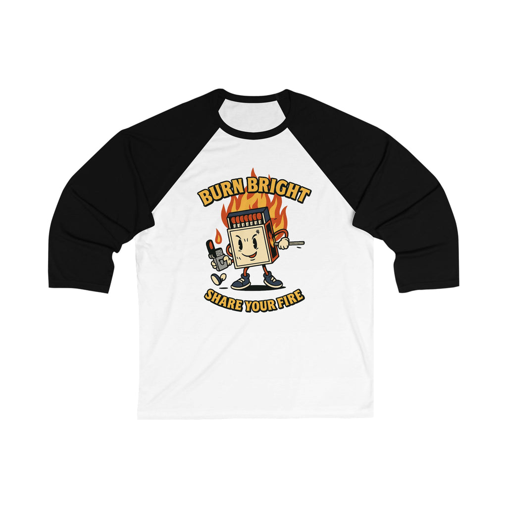 BUN DEM SUMMER T-Shirt - Share Your Fire Empire Edition Unisex 3 Sleeve Baseball Tee - NGOWE STORE