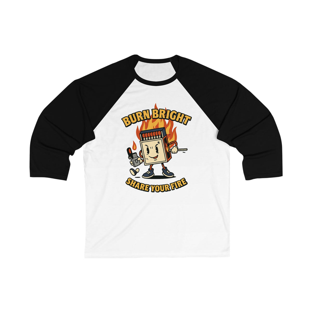 BUN DEM SUMMER T-Shirt - Share Your Fire Empire Edition Unisex 3 Sleeve Baseball Tee - NGOWE STORE