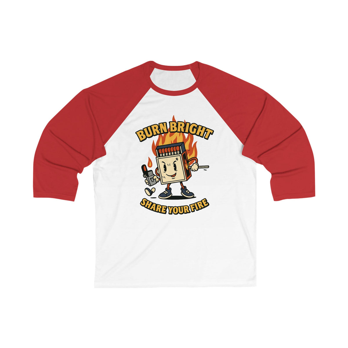 BUN DEM SUMMER T-Shirt - Share Your Fire Empire Edition Unisex 3 Sleeve Baseball Tee - NGOWE STORE