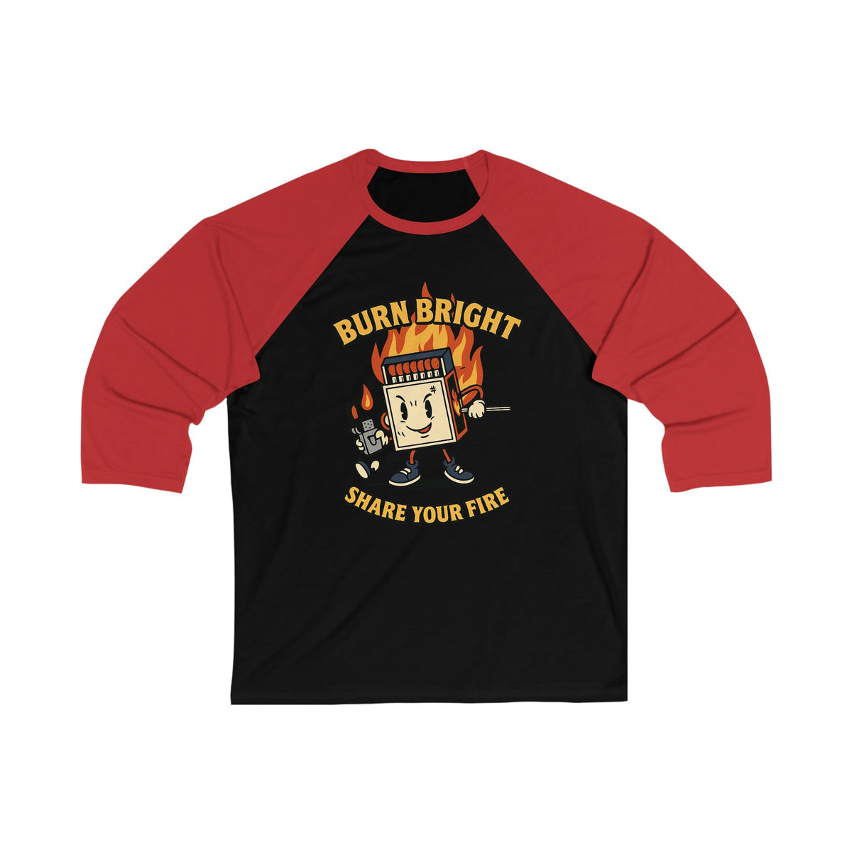 BUN DEM SUMMER T-Shirt - Share Your Fire Empire Edition Unisex 3 Sleeve Baseball Tee - NGOWE STORE