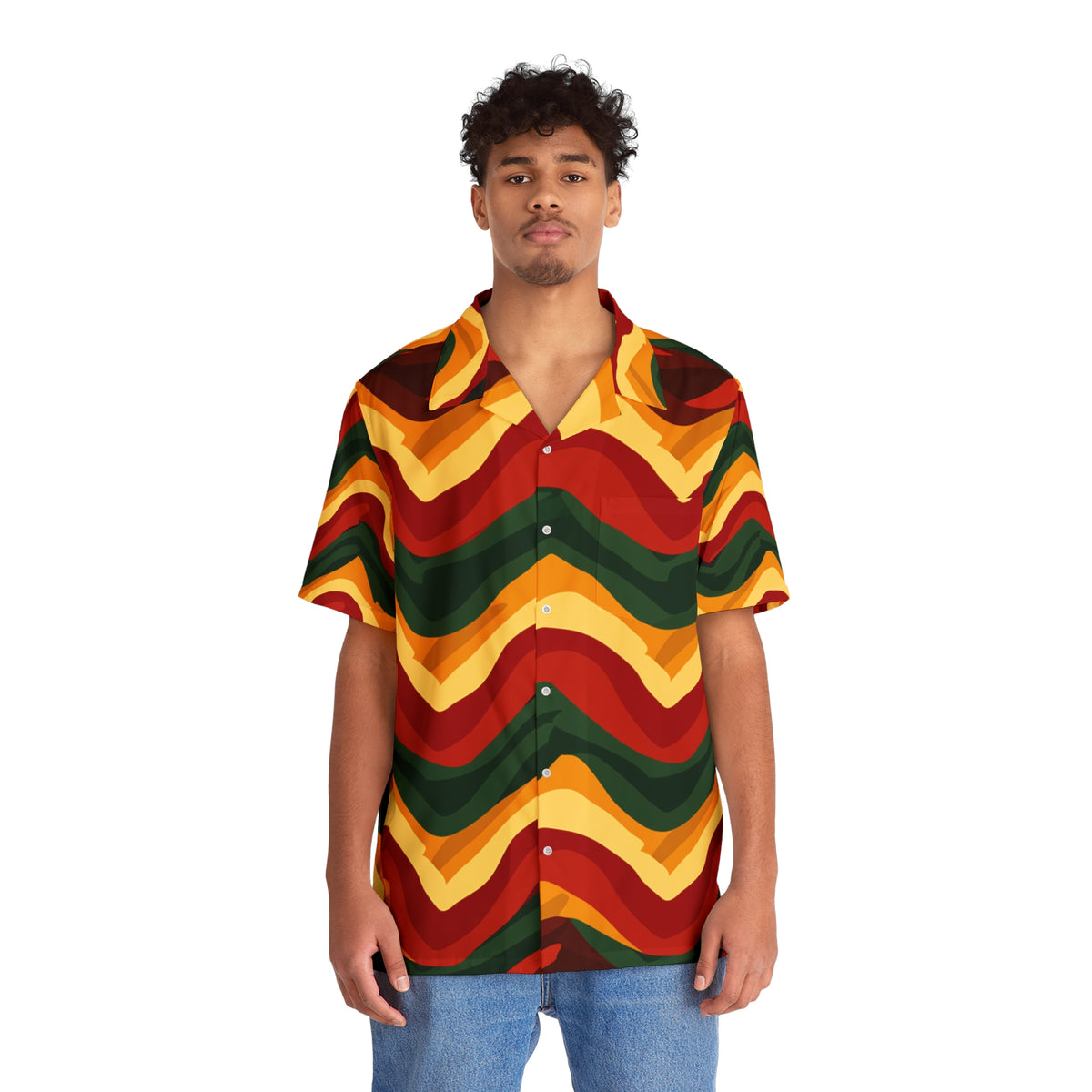 Waves Men's African Shirt (AOP) - NGOWE STORE