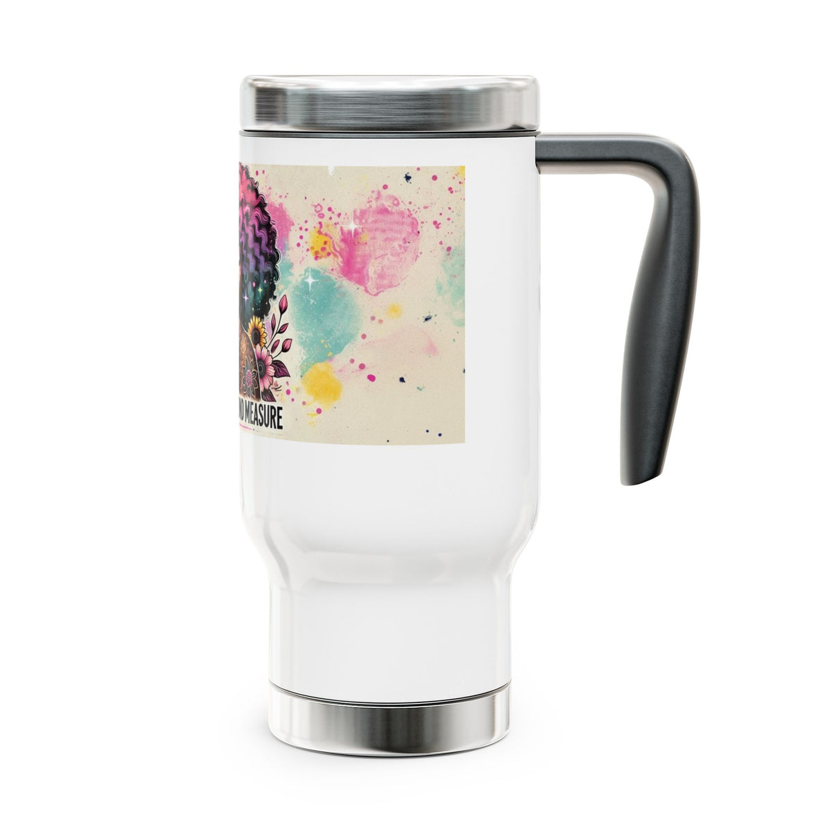 I Am Brave Affirmation Stainless Steel Travel Mug with Handle, 14oz - NGOWE STORE