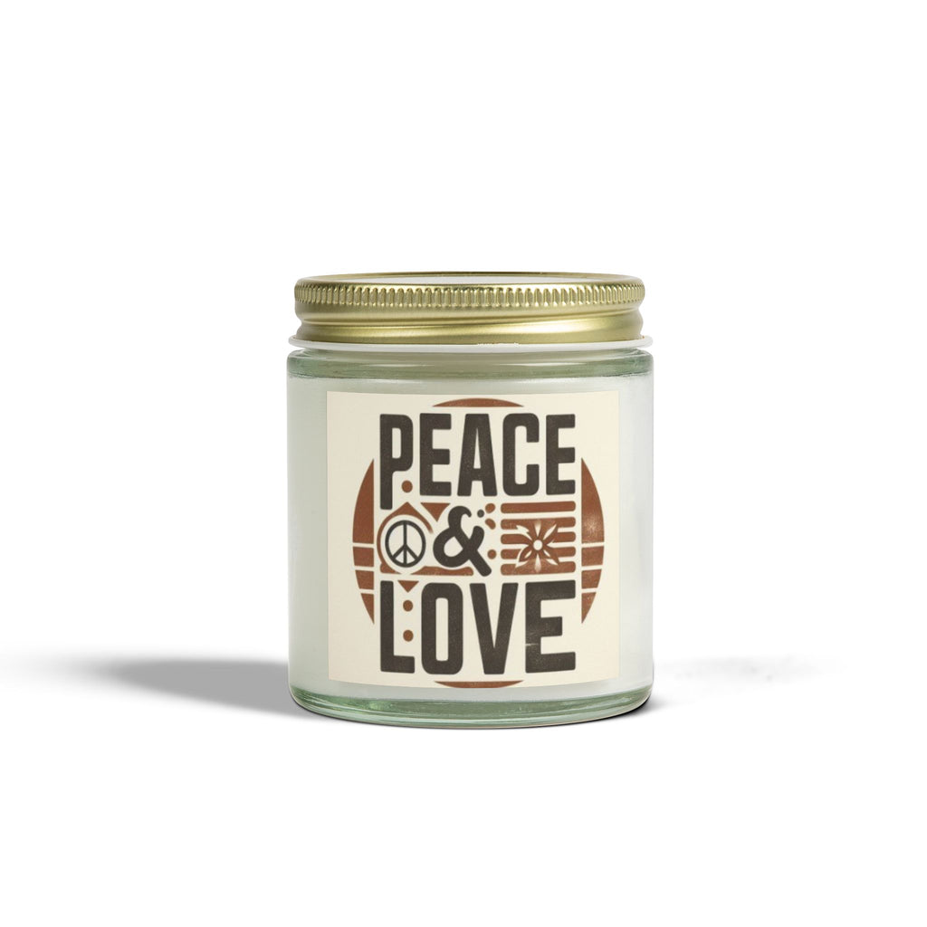 Peace & Love Scented Candles, Coconut Apricot Wax (4oz, 9oz) - NGOWE STORE