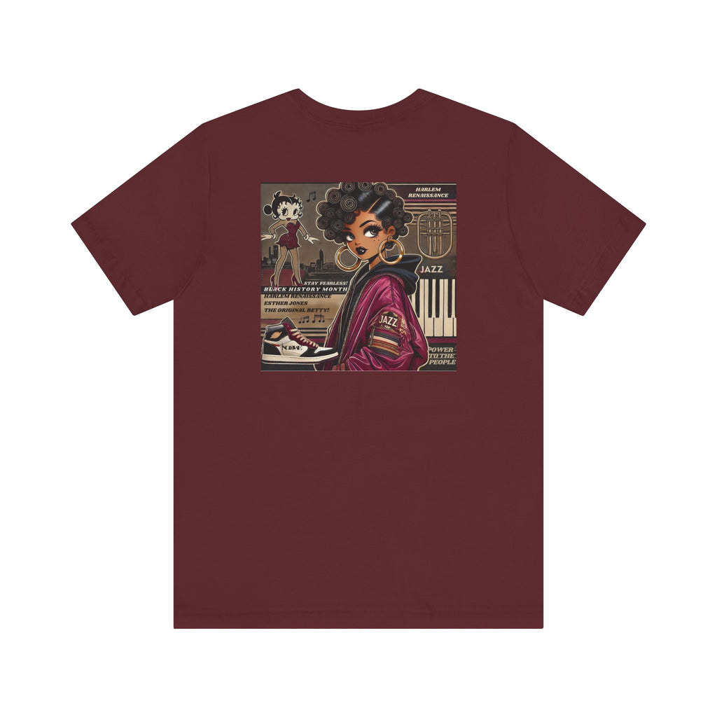 Harlem Renaissance Fearless Betty Boop Unisex Jersey Short Sleeve Tee - NGOWE STORE