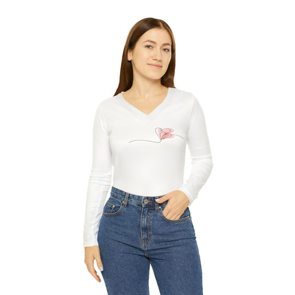 Women's Long Sleeve V-neck Shirt (AOP)