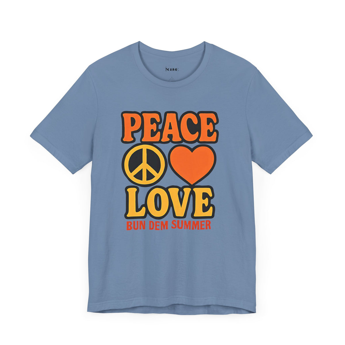 Peace & Love Summer Vibes Unisex Tee, Perfect for Festivals, Casual Outfits, Gifts, Music Events, and Spreading Positivity - NGOWE STORE