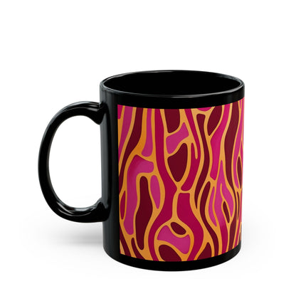 African Print 11oz Black Mug