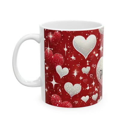 Valentine's Fearless Heart Ceramic Mug, (11oz, 15oz)