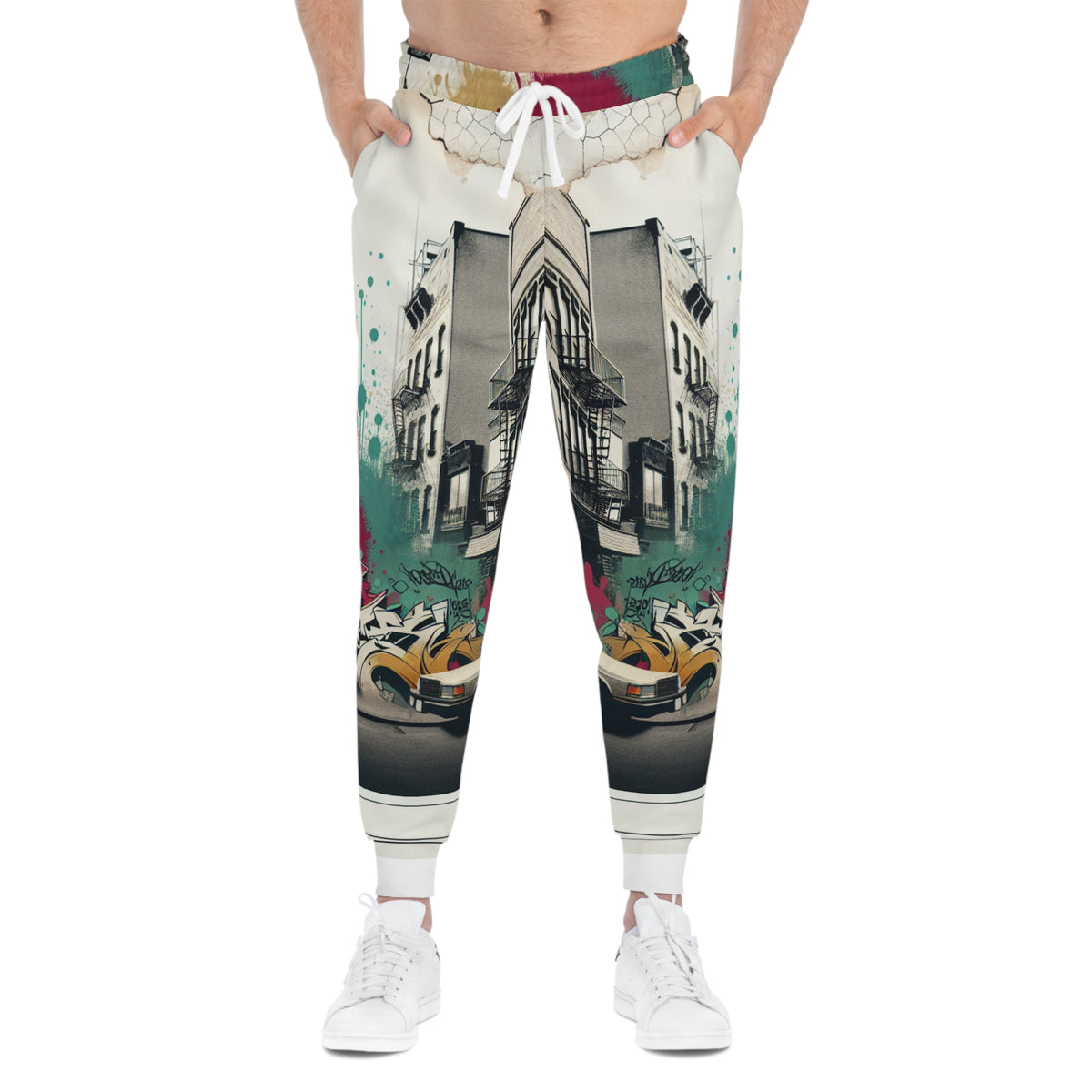 Fearless In The Streets Pink Athletic Joggers (AOP) - NGOWE STORE