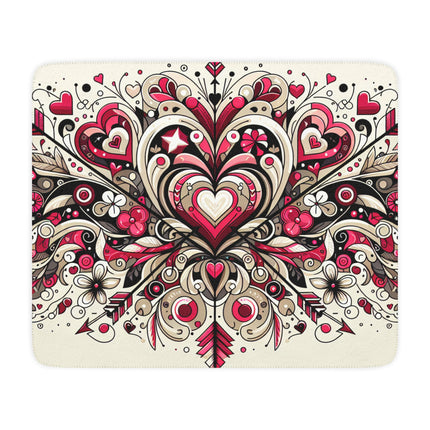 Hearts of Love Tan Sherpa Blanket