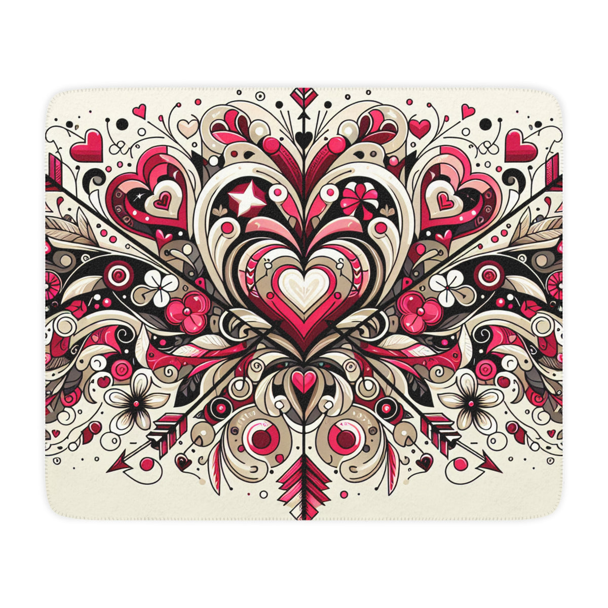 Hearts of Love Tan Sherpa Blanket - NGOWE STORE