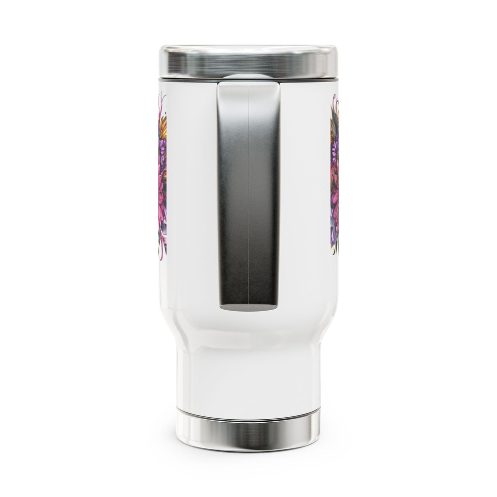 I Am A Warrior Stainless Steel Travel Mug with Handle, 14oz - NGOWE STORE