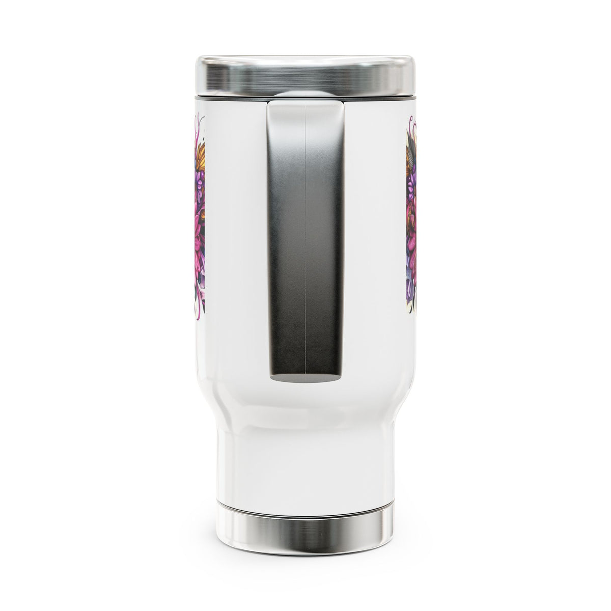 I Am A Warrior Stainless Steel Travel Mug with Handle, 14oz - NGOWE STORE