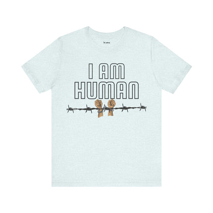 I AM HUMAN Unisex Jersey Tee - Empowerment & Humanity Message, Everyday Wear - NGOWE STORE