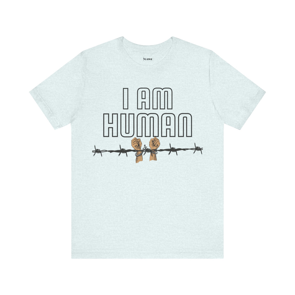 I AM HUMAN Unisex Jersey Tee - Empowerment & Humanity Message, Everyday Wear - NGOWE STORE