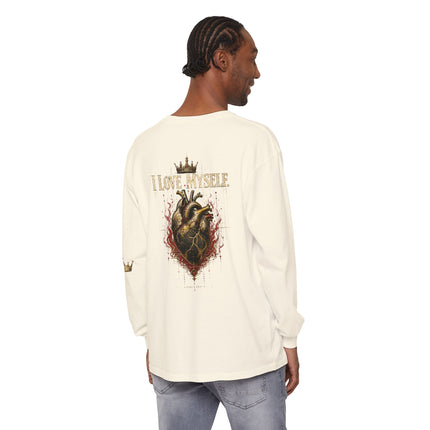 I Love Myself - Unisex Garment-dyed Long Sleeve T-Shirt