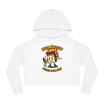 Bun Dem Summer Cropped Sweatshirt with Motivational Design Empire Edition - Burn Bright, Share Your Fire, Cute Hoodie for Women, Trendy Casual Wear, Gift for Her - NGOWE STORE