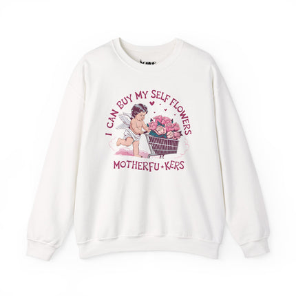 Women Can Buy Our Own Flowers Unisex Heavy Blend™ Crewneck Sweatshirt - NGOWE STORE
