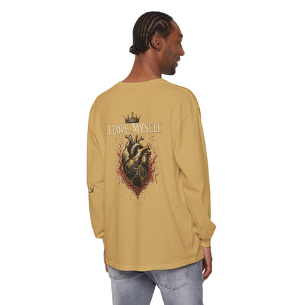 I Love Myself - Unisex Garment-dyed Long Sleeve T-Shirt - NGOWE STORE
