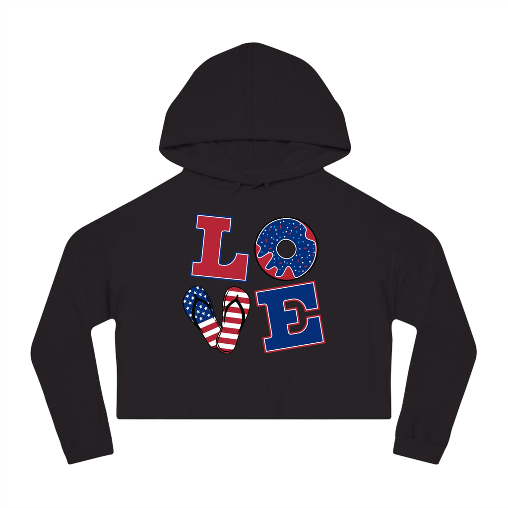 Love Women’s Cropped Hooded Sweatshirt - NGOWE STORE
