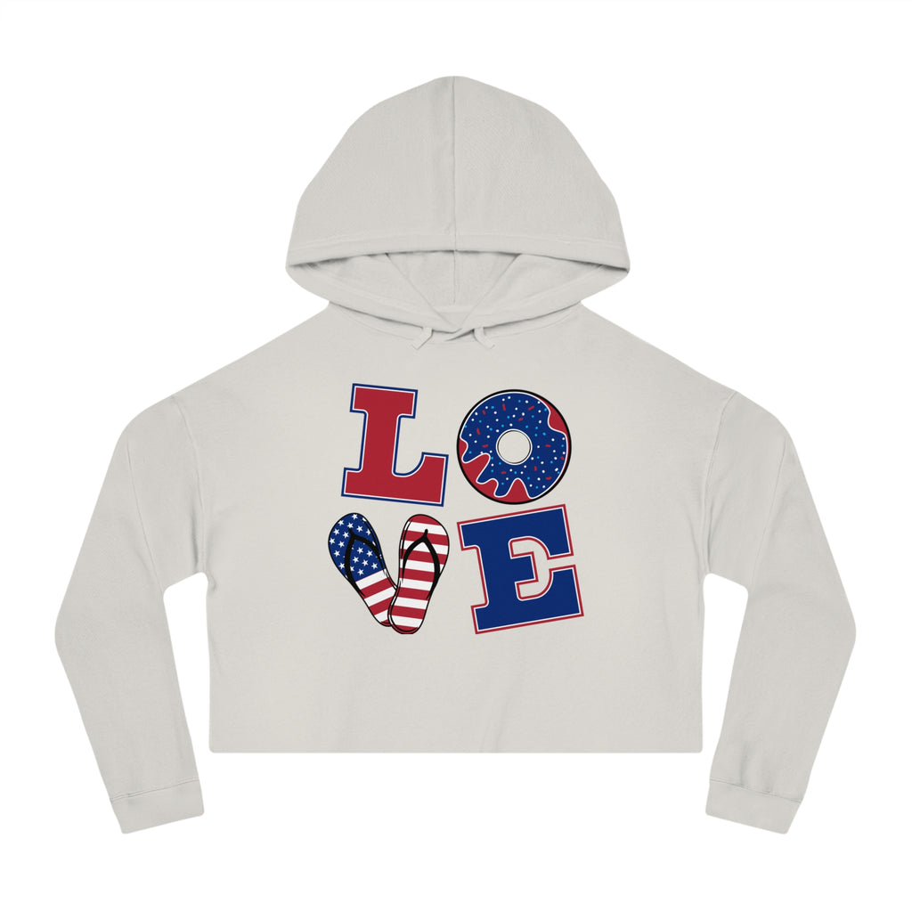 Love Women’s Cropped Hooded Sweatshirt - NGOWE STORE