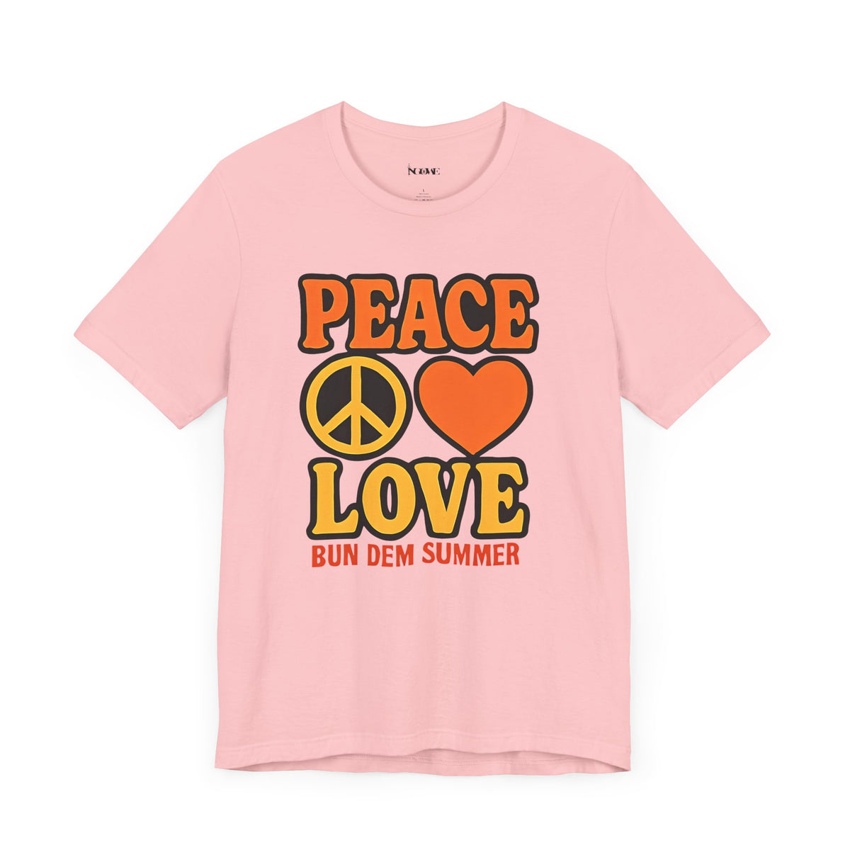 Peace & Love Summer Vibes Unisex Tee, Perfect for Festivals, Casual Outfits, Gifts, Music Events, and Spreading Positivity - NGOWE STORE
