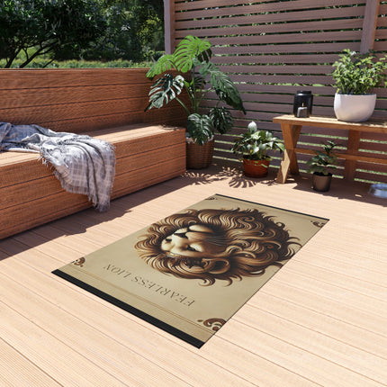 Fearless Lion Outdoor Rug