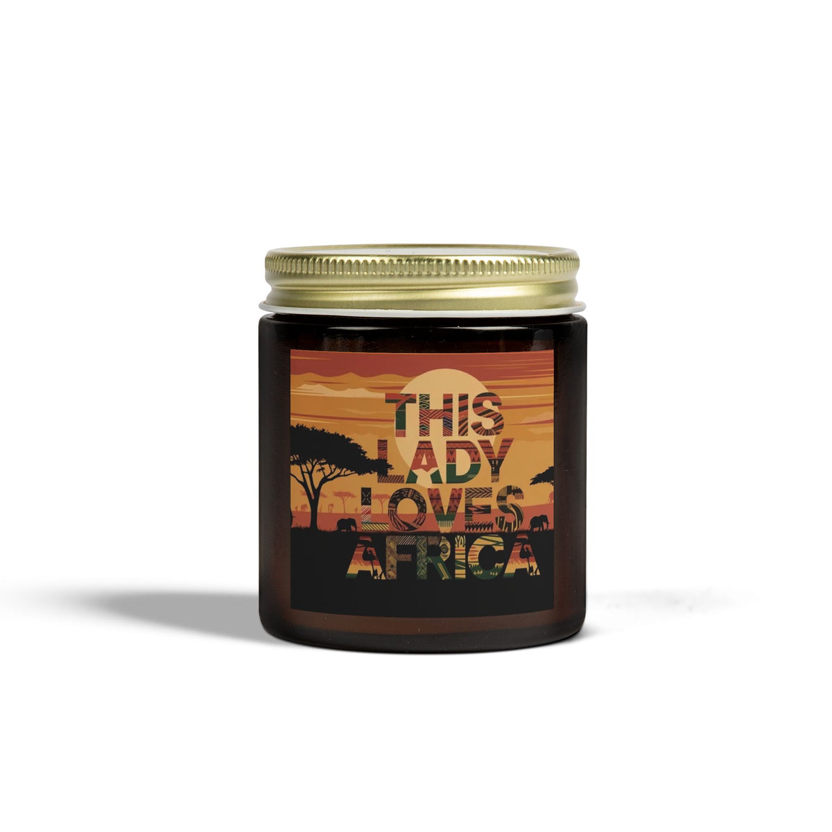 This Lady Loves Africa Scented Candles, Coconut Apricot Wax (4oz, 9oz) - NGOWE STORE