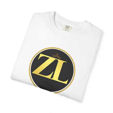 Unisex Garment-Dyed T-Shirt with Retro ZL Logo, Casual Streetwear Tee, Gift for Music Lovers, Trendy Graphic Shirt, Perfect for [...] - NGOWE STORE