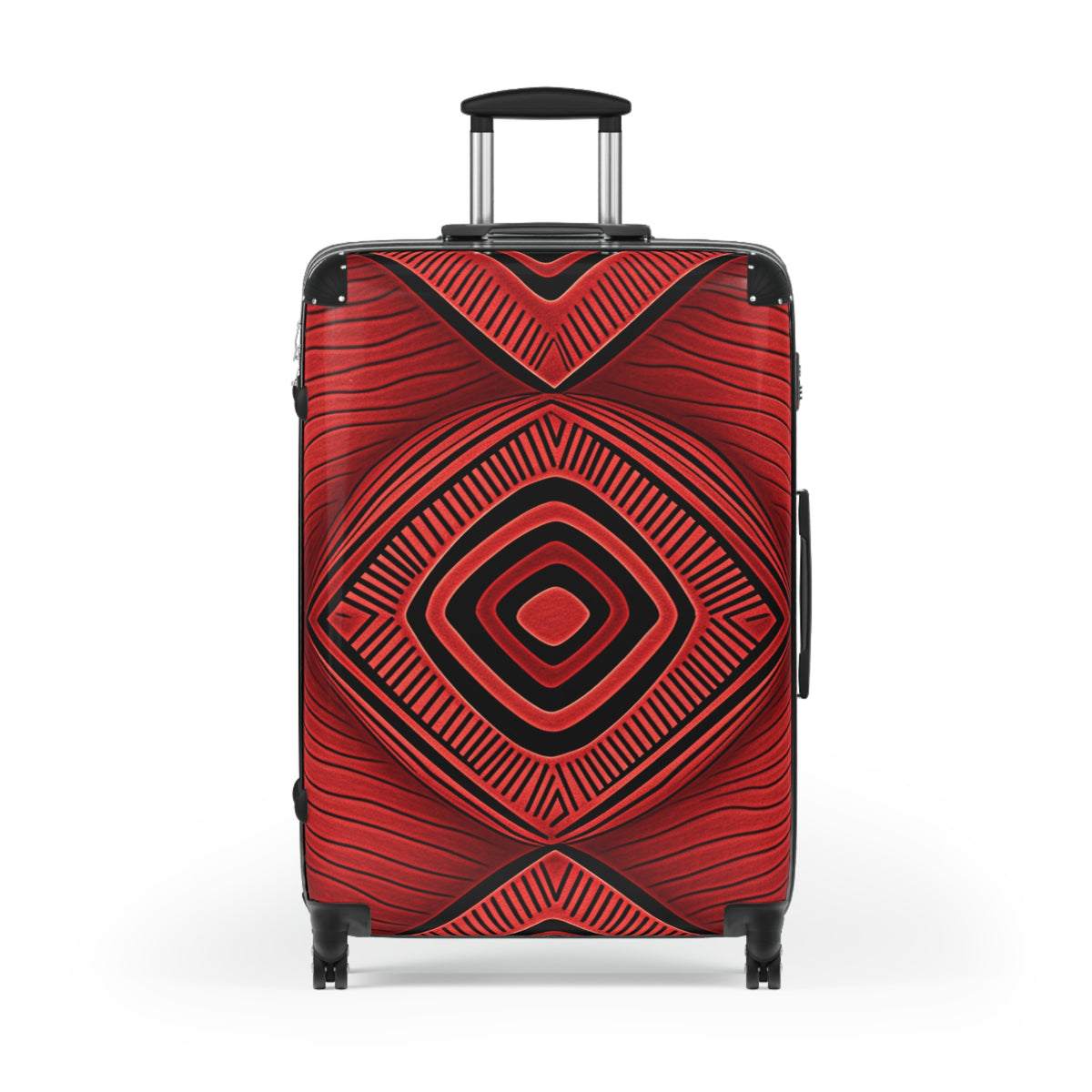 Red Diamond Pattern Suitcases - NGOWE STORE