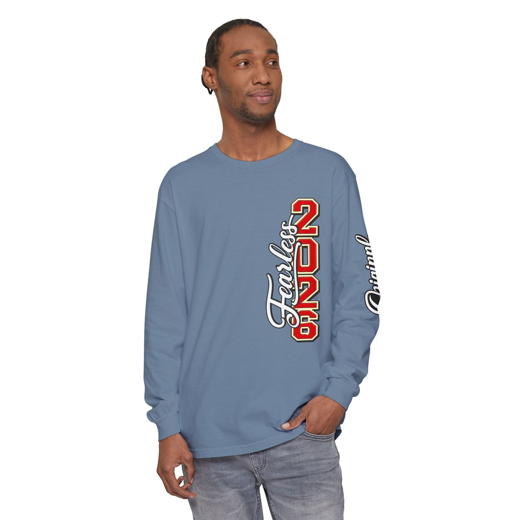ORIGINAL FIRE™ 2026 — Fearless Long Sleeve. Unisex Garment-dyed Long Sleeve T-Shirt - NGOWE STORE
