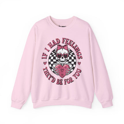 If I Had Feelings Skeleton Valentines Unisex Heavy Blend™ Crewneck Sweatshirt