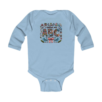 I know My ABC Infant Long Sleeve Bodysuit - NGOWE STORE