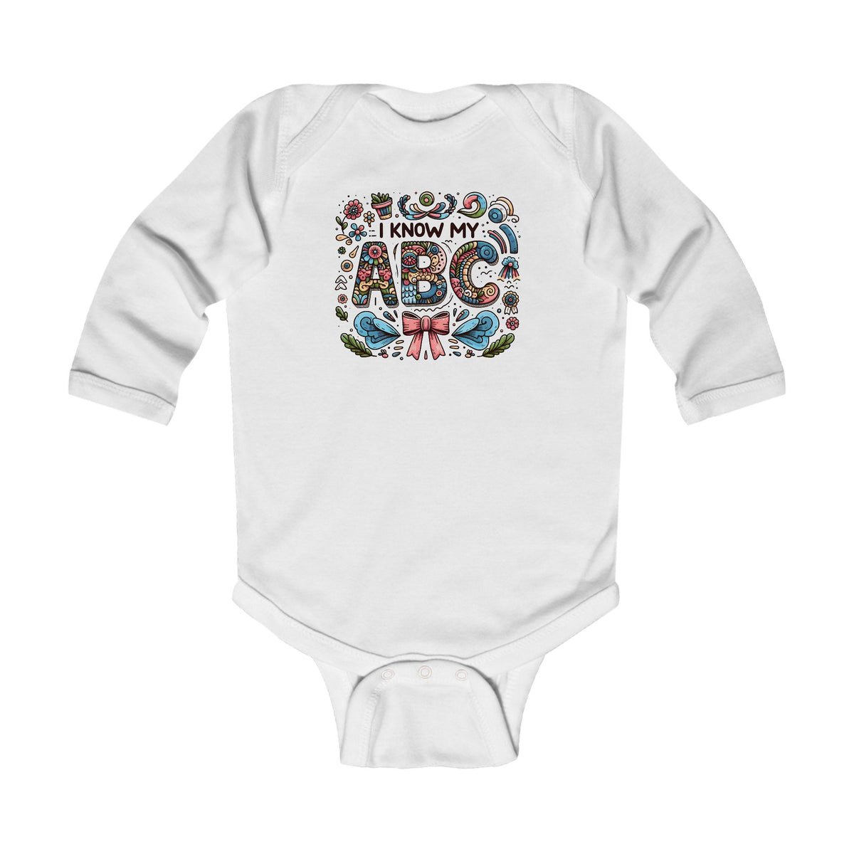 I know My ABC Infant Long Sleeve Bodysuit - NGOWE STORE