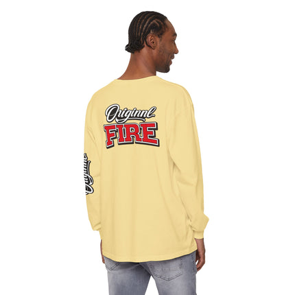 ORIGINAL FIRE™ 2026 — Fearless Long Sleeve. Unisex Garment-dyed Long Sleeve T-Shirt