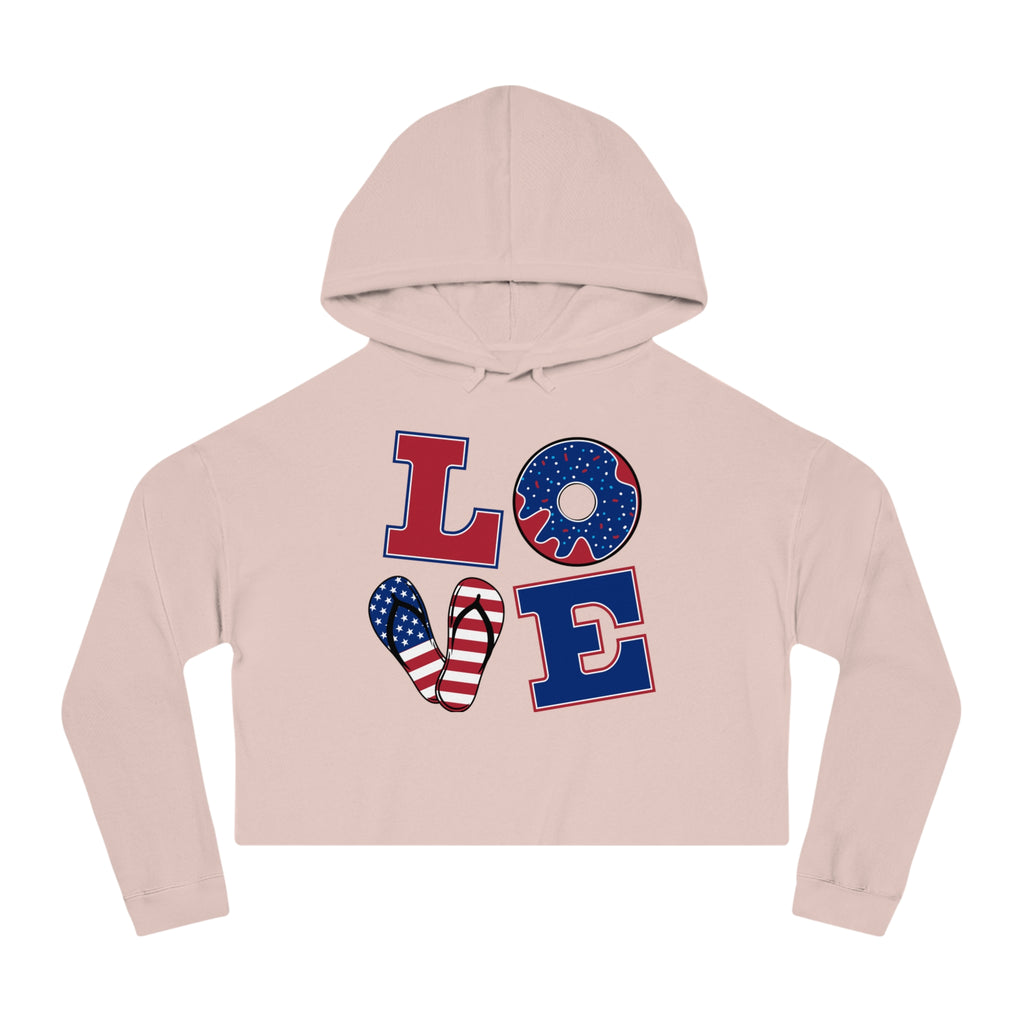 Love Women’s Cropped Hooded Sweatshirt - NGOWE STORE