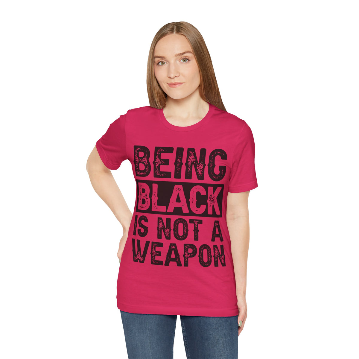 Being Black Not  A Weapon - Unisex Jersey Short Sleeve Tee - NGOWE STORE