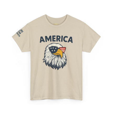 Patriotic Eagle Tee, Unisex Heavy Cotton Tee, USA Independence Day Shirt, American Apparel, 4th of July Top, Freedom Graphic Tee