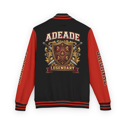 AdeAde “Original Fire” Varsity Jacket (Unisex) | NGOWE Designs Streetwear Heavyweight Letterman Jacket - NGOWE STORE
