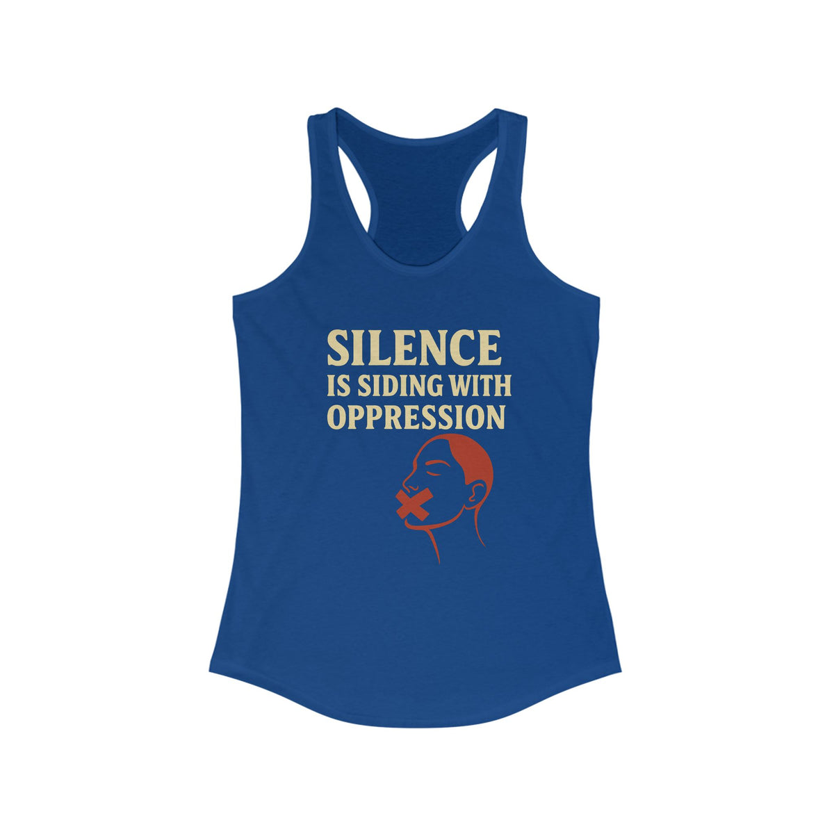 Empowering Women's Racerback Tank Top, Feminist Workout Top, Silent No More Tee, Social Justice Apparel, Activism Tank - NGOWE STORE
