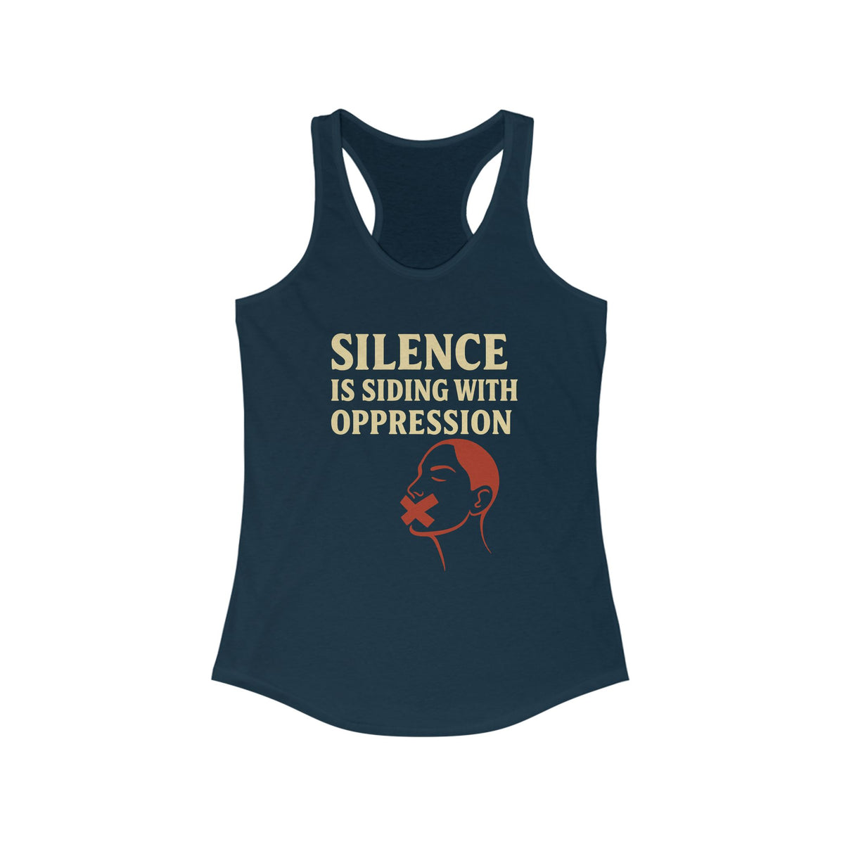 Empowering Women's Racerback Tank Top, Feminist Workout Top, Silent No More Tee, Social Justice Apparel, Activism Tank - NGOWE STORE