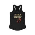Empowering Women's Racerback Tank Top, Feminist Workout Top, Silent No More Tee, Social Justice Apparel, Activism Tank - NGOWE STORE