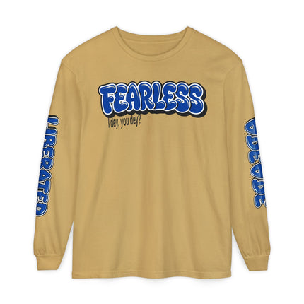 FEARLESS “AdeAde No Excuses” Long Sleeve T-Shirt | NGOWE Fearless Collection – Unisex Motivation Garment-dyed