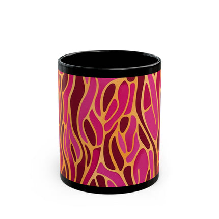 African Print 11oz Black Mug