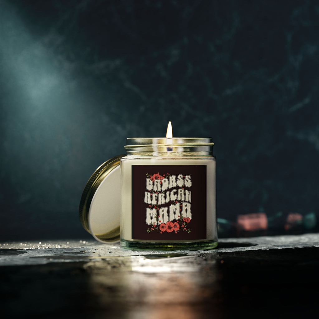 Badass African Mama Scented Candles, Coconut Apricot Wax (4oz, 9oz) - NGOWE STORE