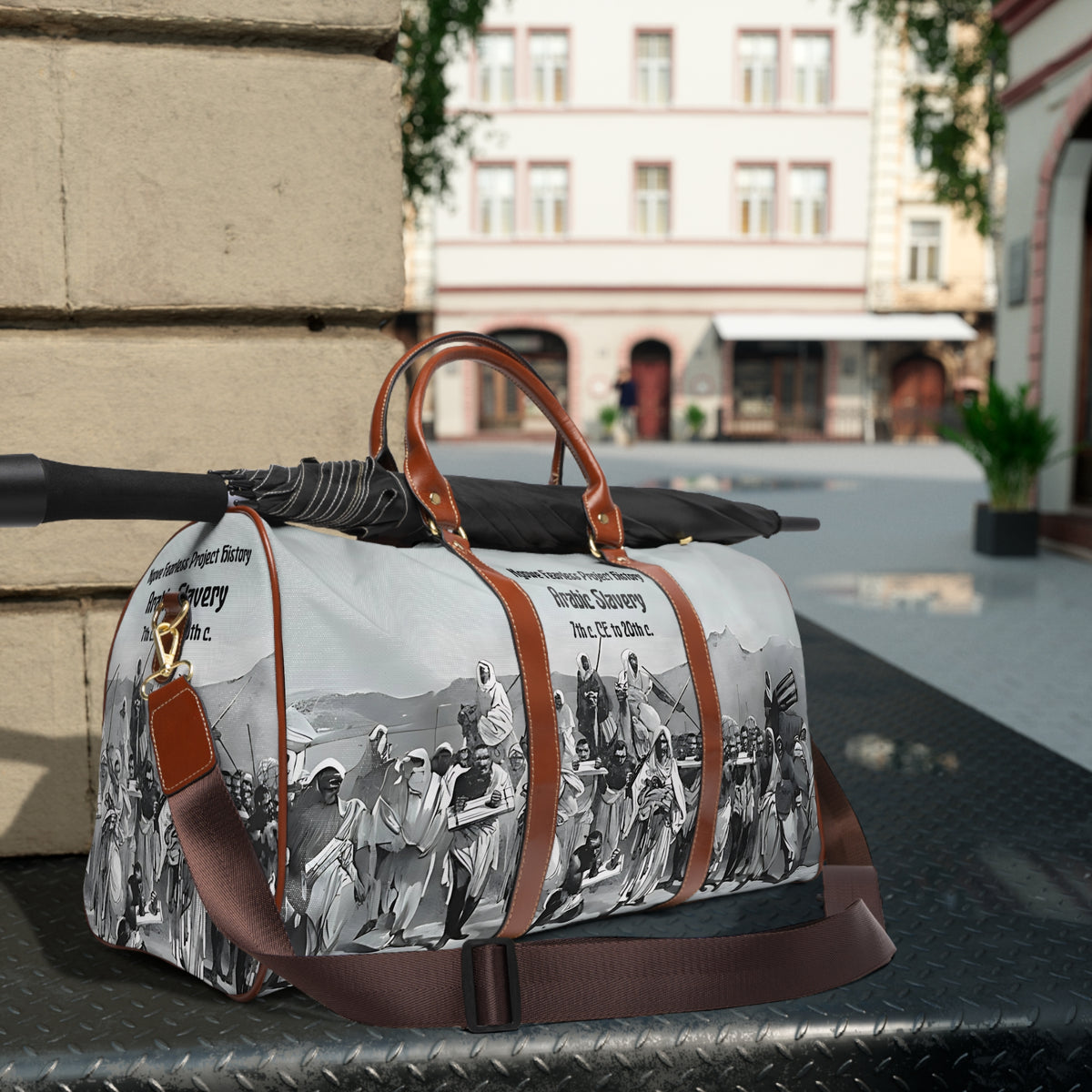 Arabic Slavery History Waterproof Travel Bag - NGOWE STORE