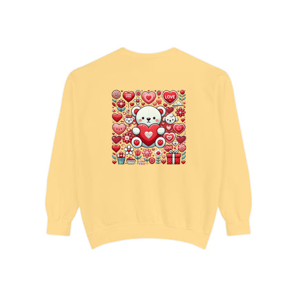 Fearless Valentines Love Unisex Garment-Dyed Sweatshirt