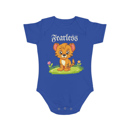 Fearless Baby Lion Cub Short Sleeve Baby Bodysuit - NGOWE STORE