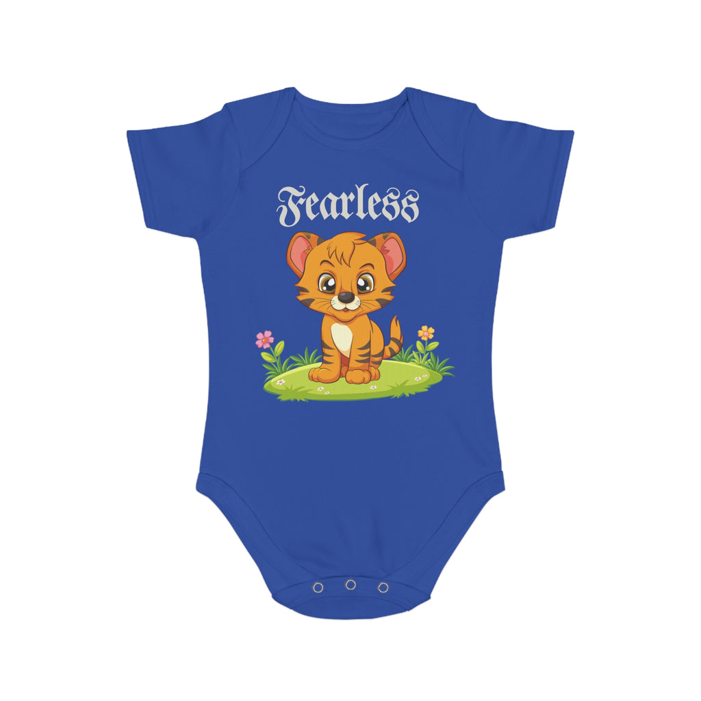 Fearless Baby Lion Cub Short Sleeve Baby Bodysuit - NGOWE STORE